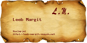 Leeb Margit névjegykártya